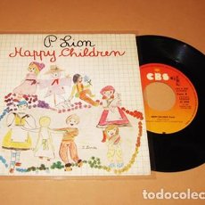 Discos de vinilo: P. LION - HAPPY CHILDREN - SINGLE - 1983 - SPAIN - HIT Nº1 EN ITALO DISCO. Lote 397663794