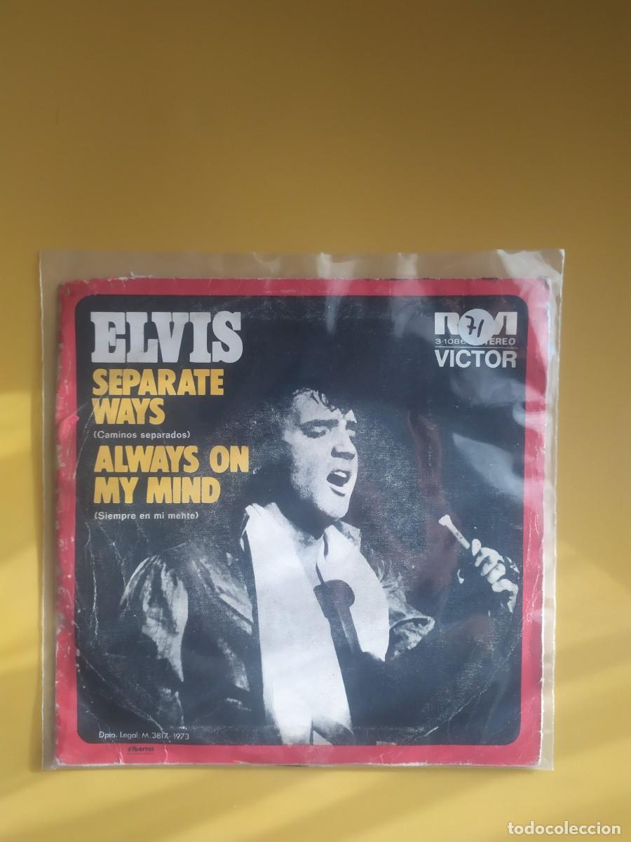 Discos de vinilo: Elvis Presley - Separate ways / Always on my mind 1973 - Foto 1