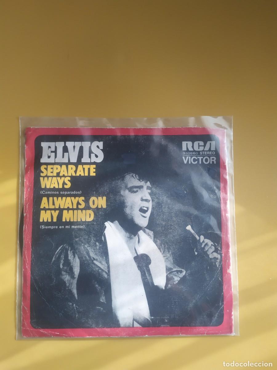 Discos de vinilo: Elvis Presley - Separate ways / Always on my mind 1973 - Foto 2