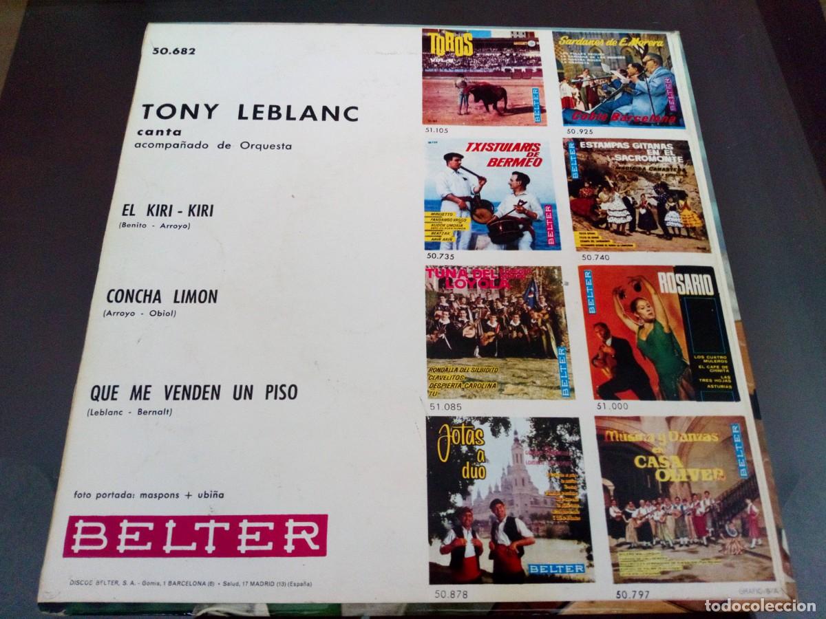 Discos de vinilo: TONY LEBLANC, SINGLE DE VINILO, BELTER - Foto 2