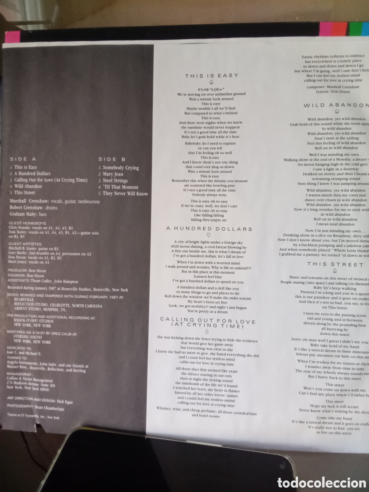 Discos de vinilo: MARSHALL CRENSHAW. 1987 Warners Original - Foto 4