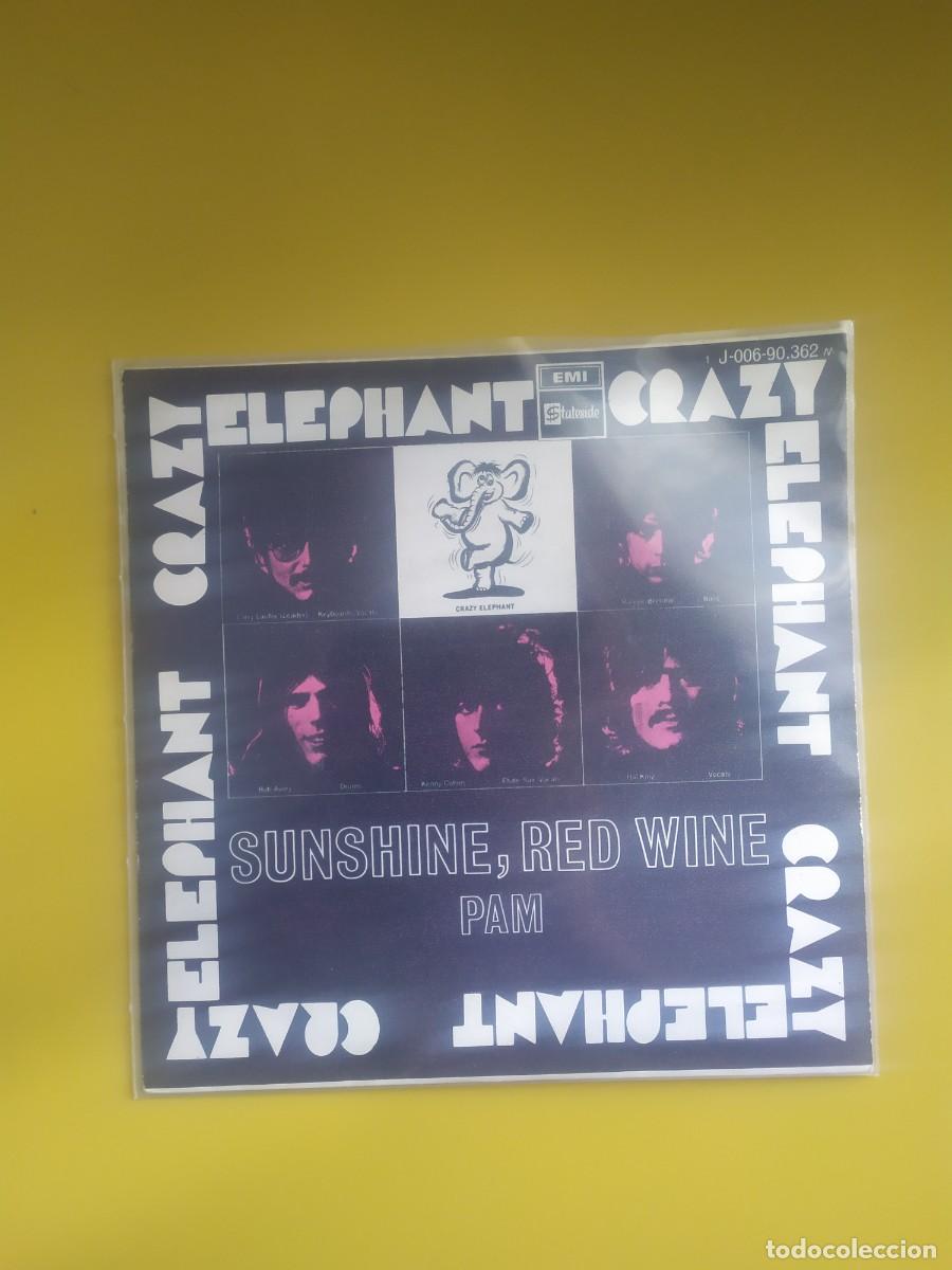 Discos de vinilo: Crazy Elephant - Sunshine, red wine / Pam 1969 - Foto 1