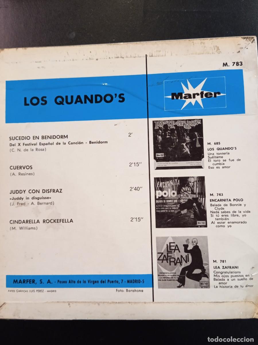 Discos de vinilo: LOS QUANDO&acute;S- JUDDY CON DISFRAZ. EP - Foto 2