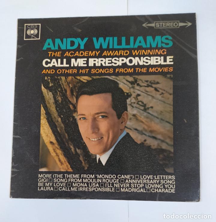 Discos de vinilo: ANDY WILLIAMS. CALL ME IRRESPONSIBLE. LP. TDKDA40 - Foto 1