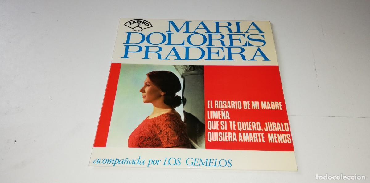 Discos de vinilo: 720-Maria Dolores Pradera Acompa&ntilde;ada Por Los Gemelos - El Rosario De Mi Madre (7 - PORT VG+ DISC VG+