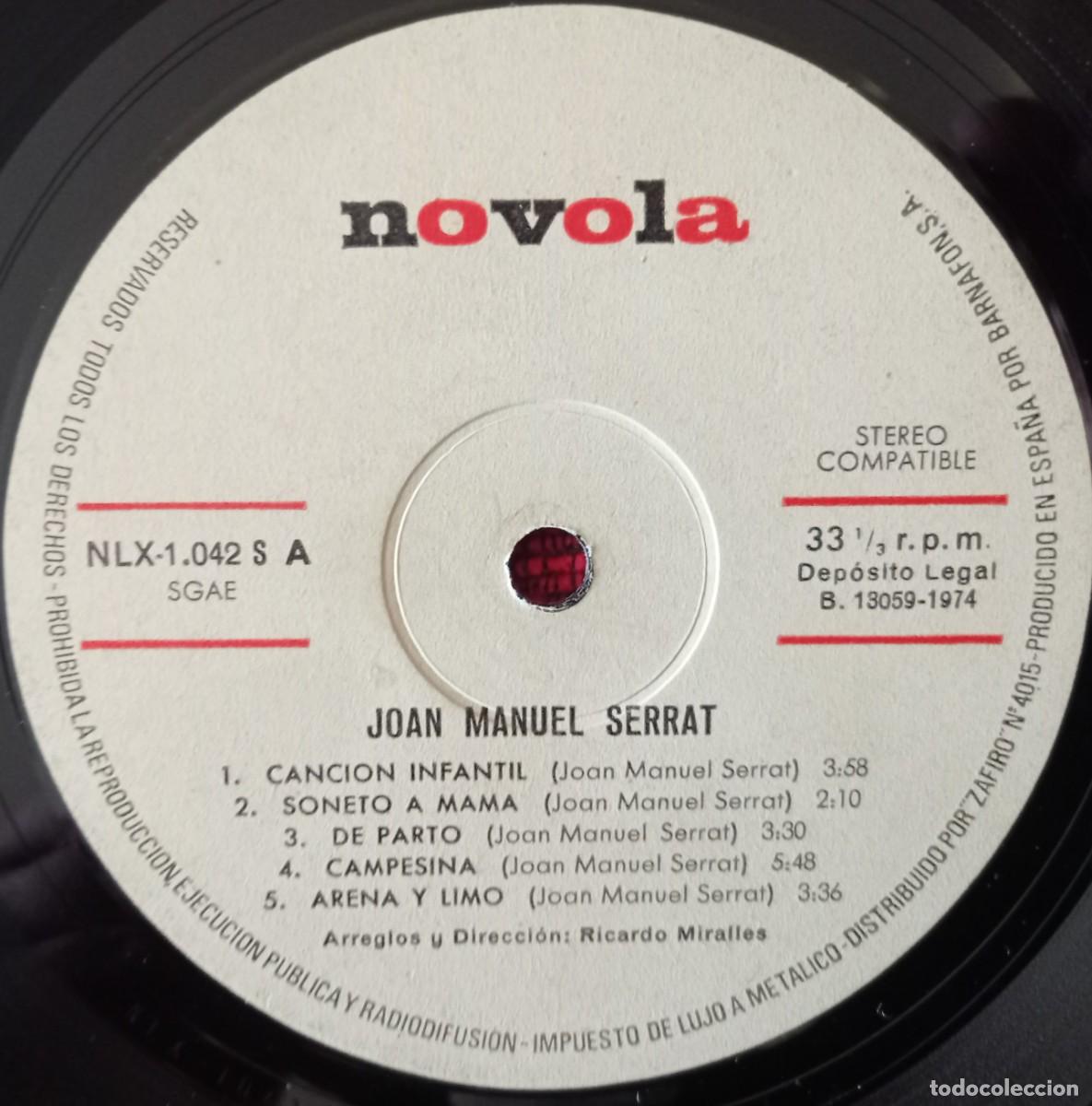 Discos de vinilo: JOAN MANUEL SERRAT VINILO LP 1974 - Foto 3