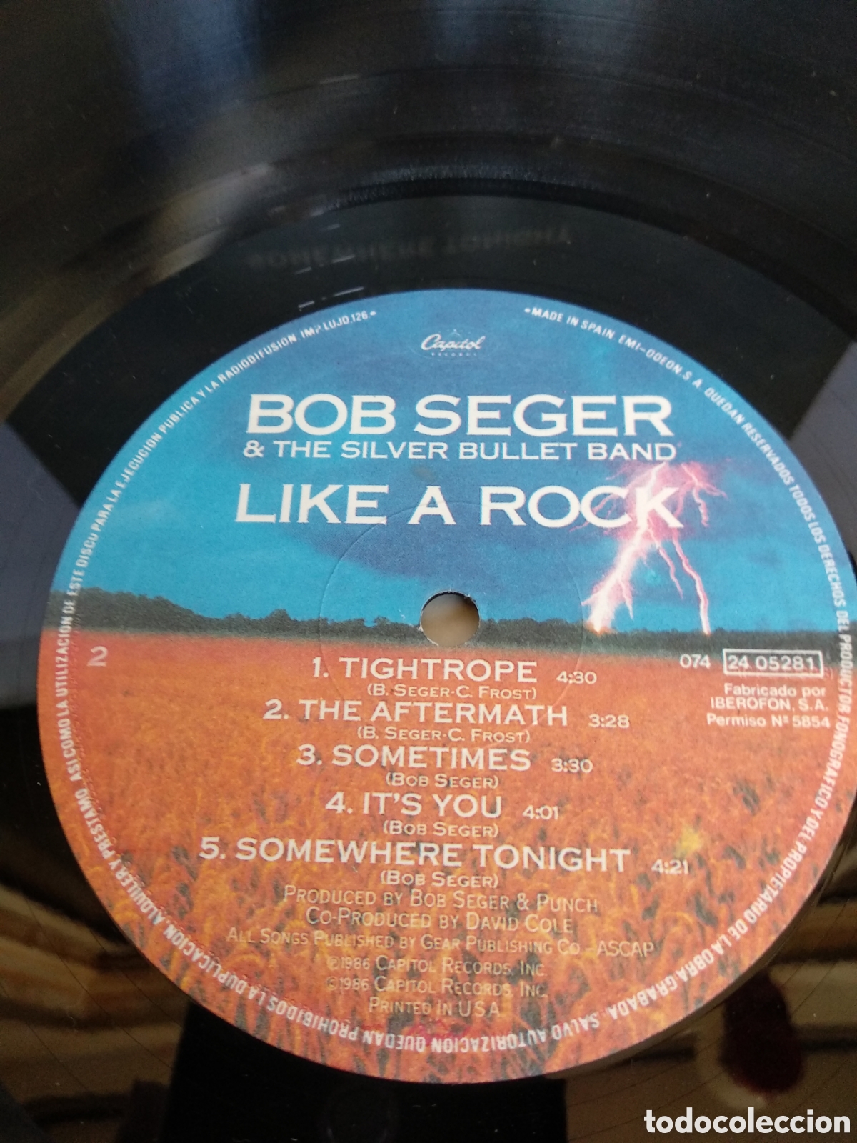 Discos de vinilo: *BOB SEGER, SPAIN, CAPITOL, 1986, A1 - Foto 4