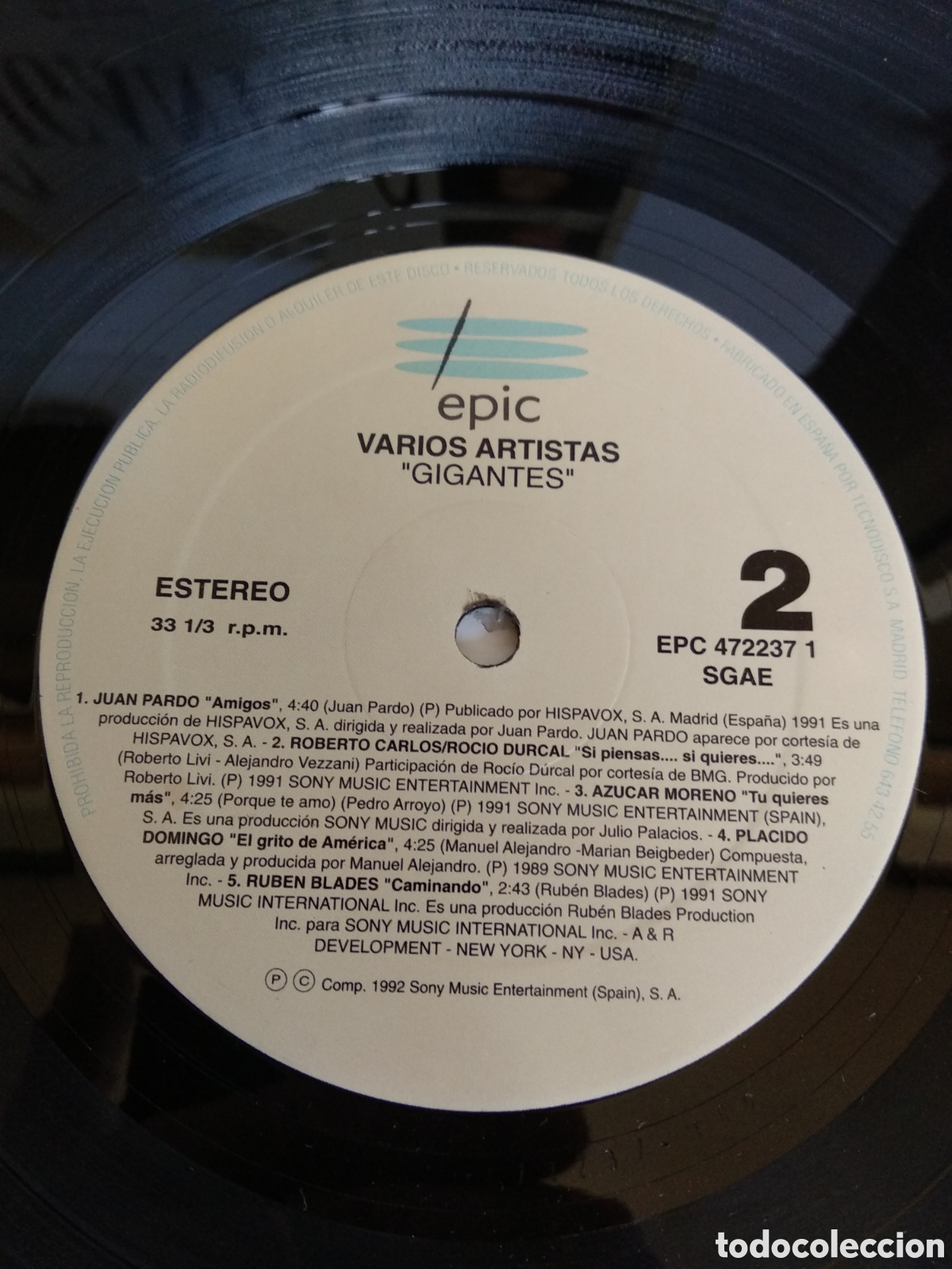 Discos de vinilo: *GIGANTES, SPAIN, EPIC, 1992, LC.5 - Foto 6