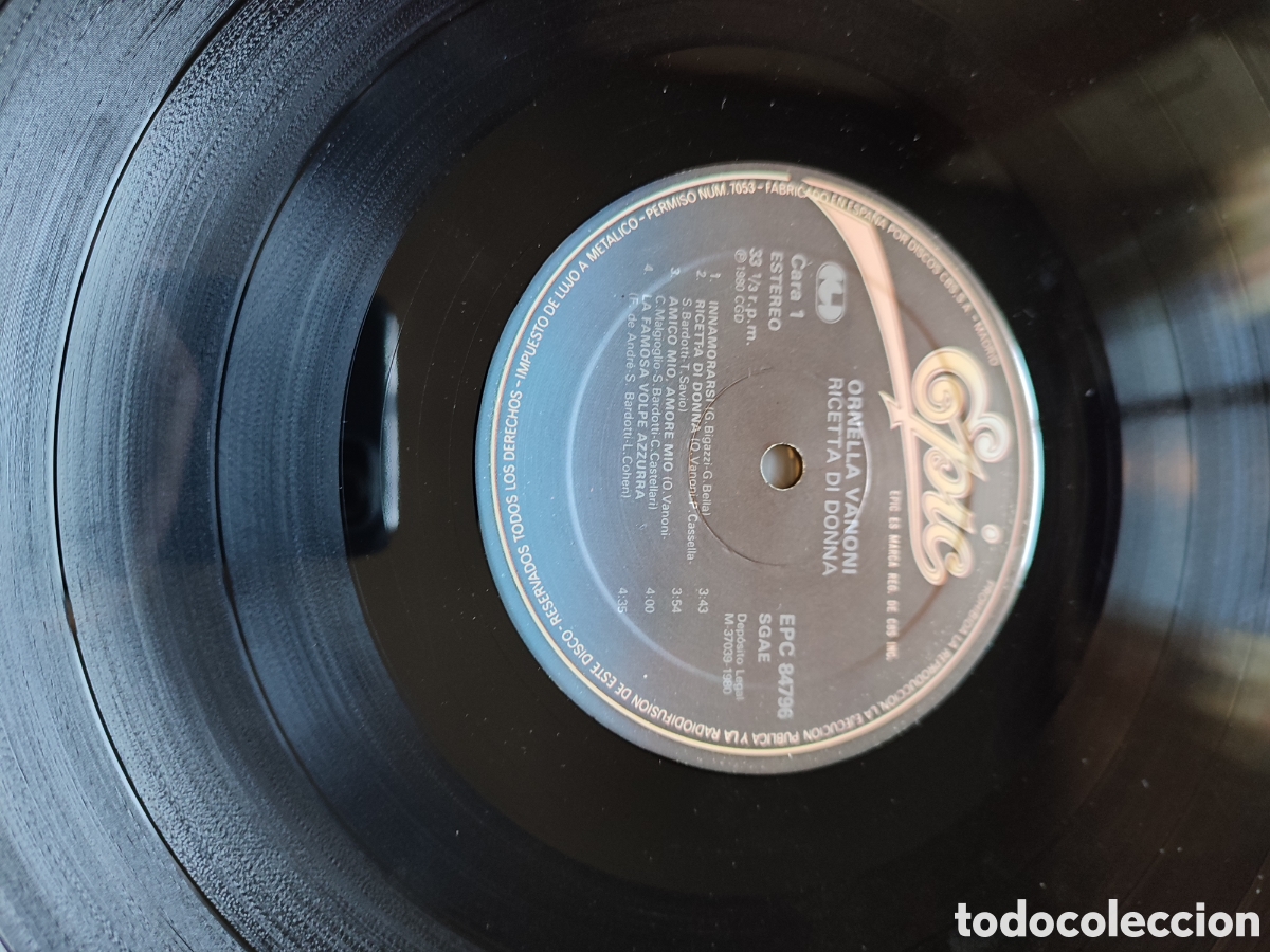 Discos de vinilo: Ornella Vanoni - Ricetta di donna - Foto 3