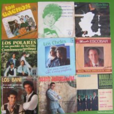 Discos de vinilo: LOTE 9 SINGLES: LOS BANI, GACHOS, POLARES, CHELES, TROVADORES, SANTY CASTELLANOS, MARIA VIDAL, M.ESC. Lote 398815729