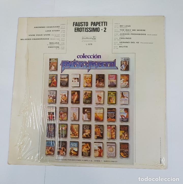 Discos de vinilo: FAUSTO PAPETTI. EROT&Iacute;SSIMO ...&Iacute;SSIMO 2. LP. TDKDA40 - Foto 2