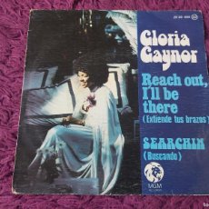 Discos de vinilo: GLORIA GAYNOR – REACH OUT, I'LL BE THERE , VINYL 7” SINGLE 1975 SPAIN 20 06 499. Lote 399020449