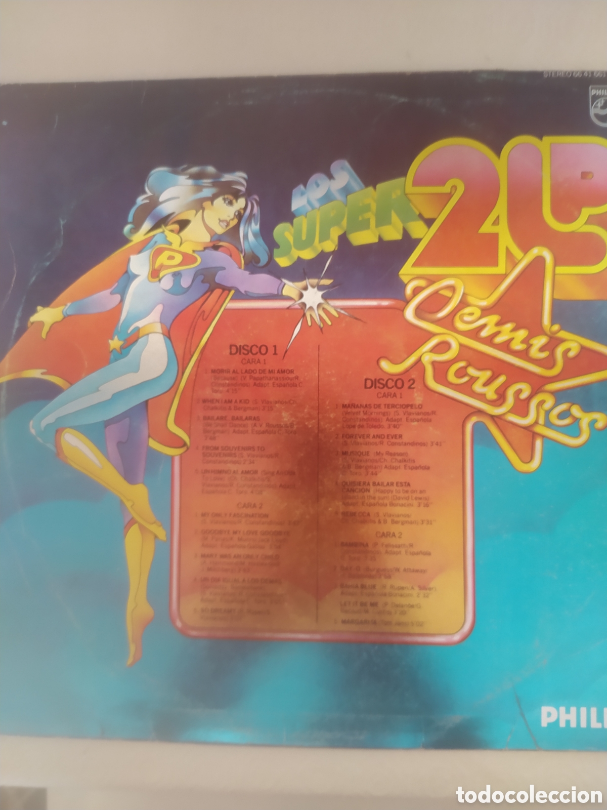 Discos de vinilo: Demis Roussos los super grandes &eacute;xitos en espa&ntilde;ol - Foto 2