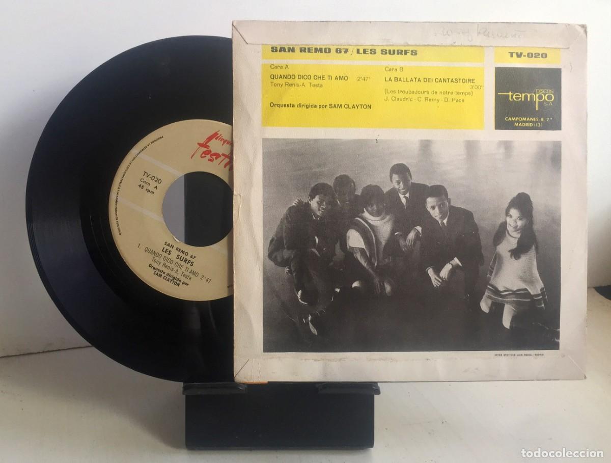 Discos de vinilo: SAN REMO 67. Single. Les Surfs - Foto 2