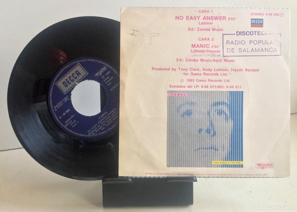 Discos de vinilo: NO EASY ANSWER / MANIC. Single. Camel - Foto 2
