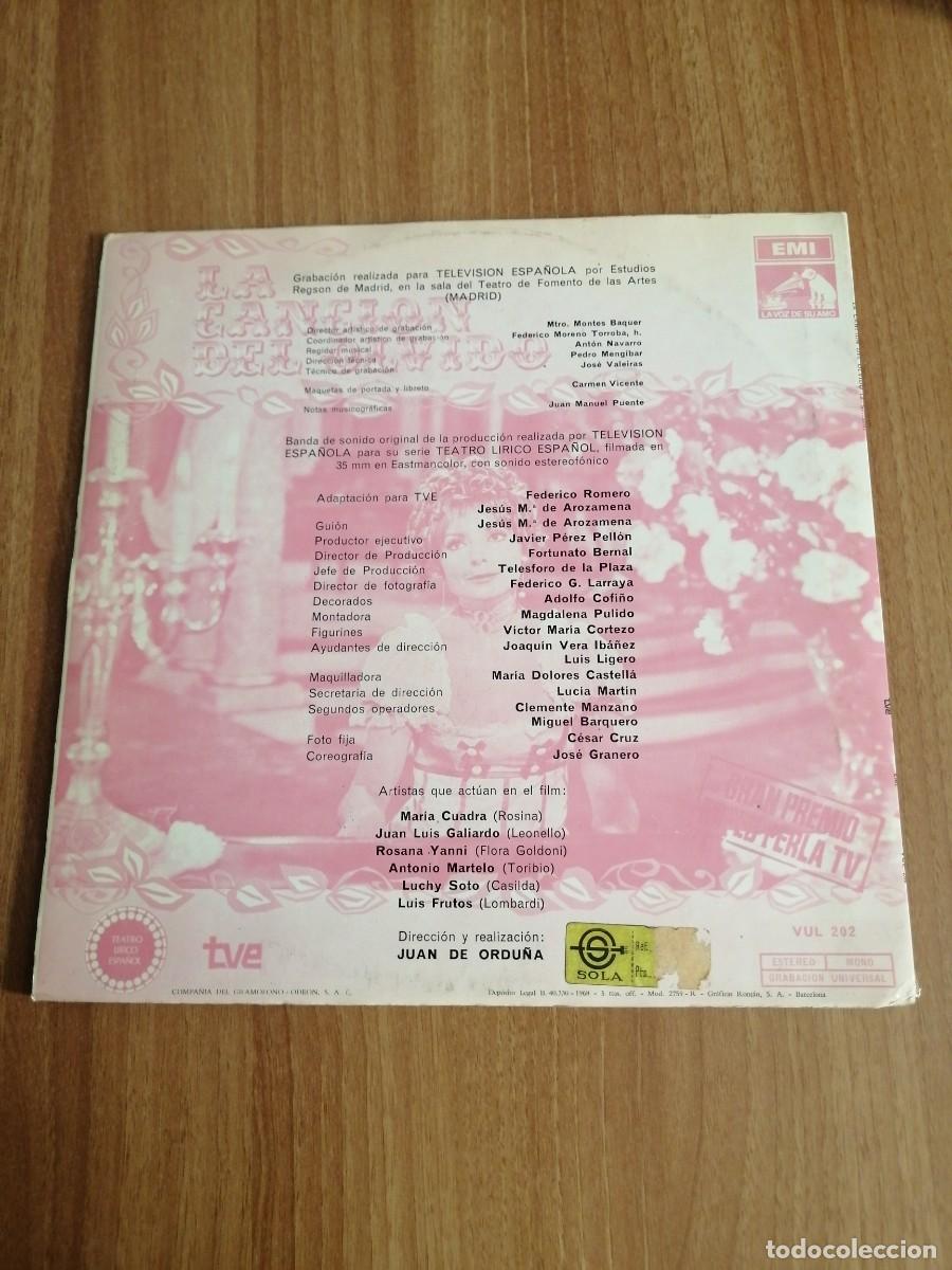 Discos de vinilo: DISCO L P LA CANCION DEL OLVIDO - Foto 2