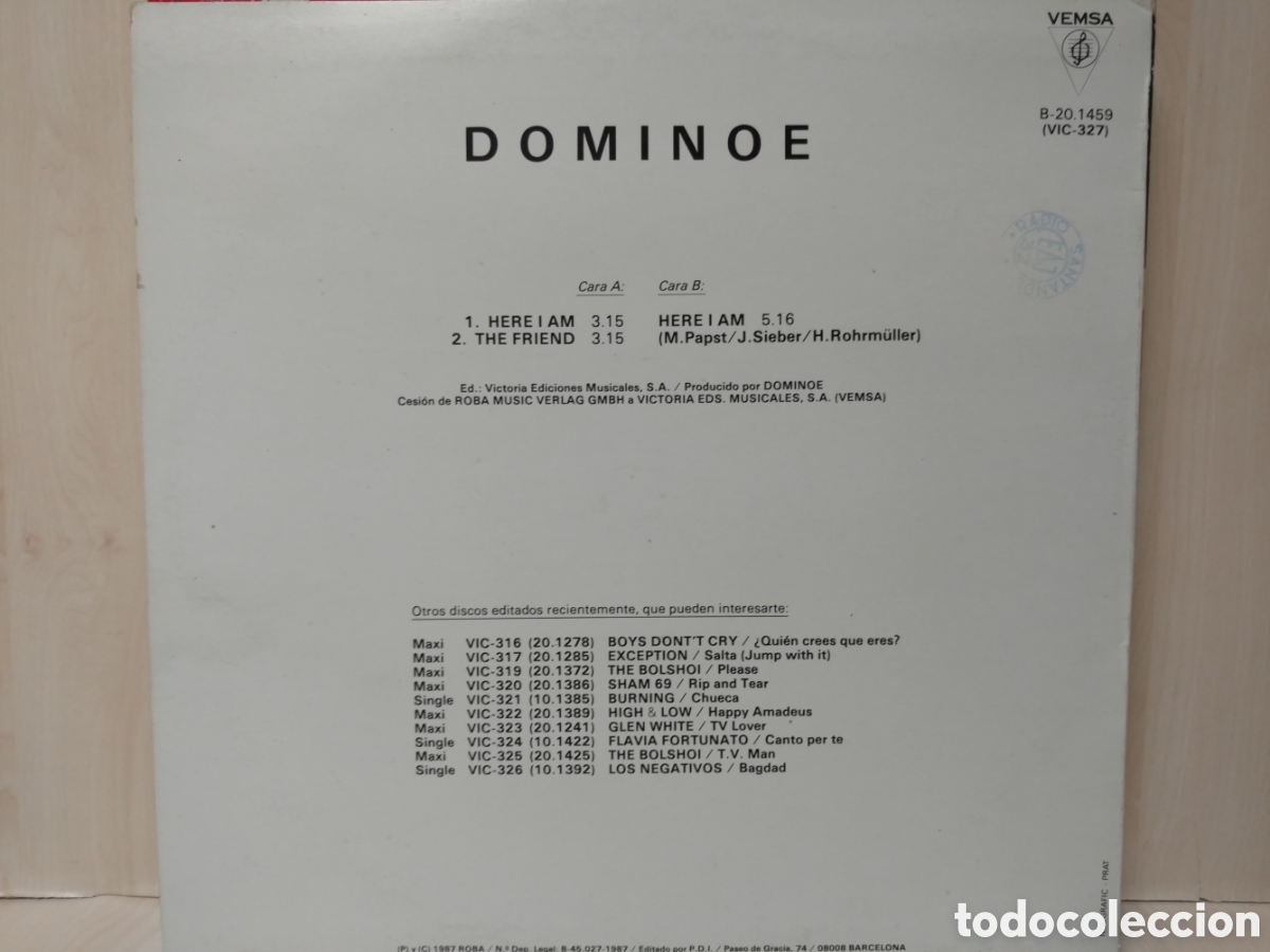 Discos de vinilo: Dominoe - Here I Am (12&rdquo;, Maxi) - Foto 2