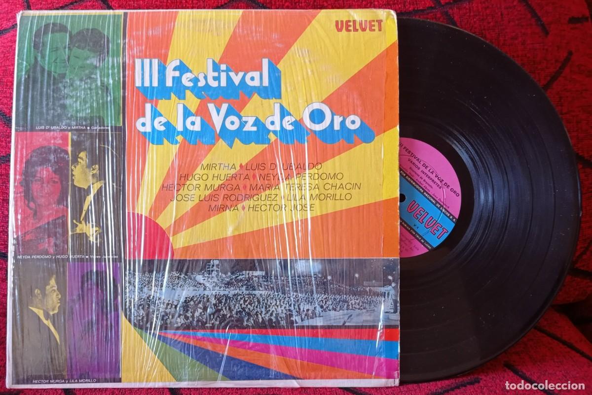 Discos de vinilo: III Festival De La Voz De Oro VENEZUELA JOSE LUIS RODRIGUEZ Lila Morillo MARIA TERESA CHACIN VINILO