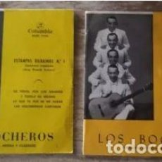 Discos de vinilo: 2 SINGLES LOS BOCHEROS ESTAMPAS BILBAINAS N1 -ESTAMPAS BILBAINAS N2 Y N3. Lote 399259454