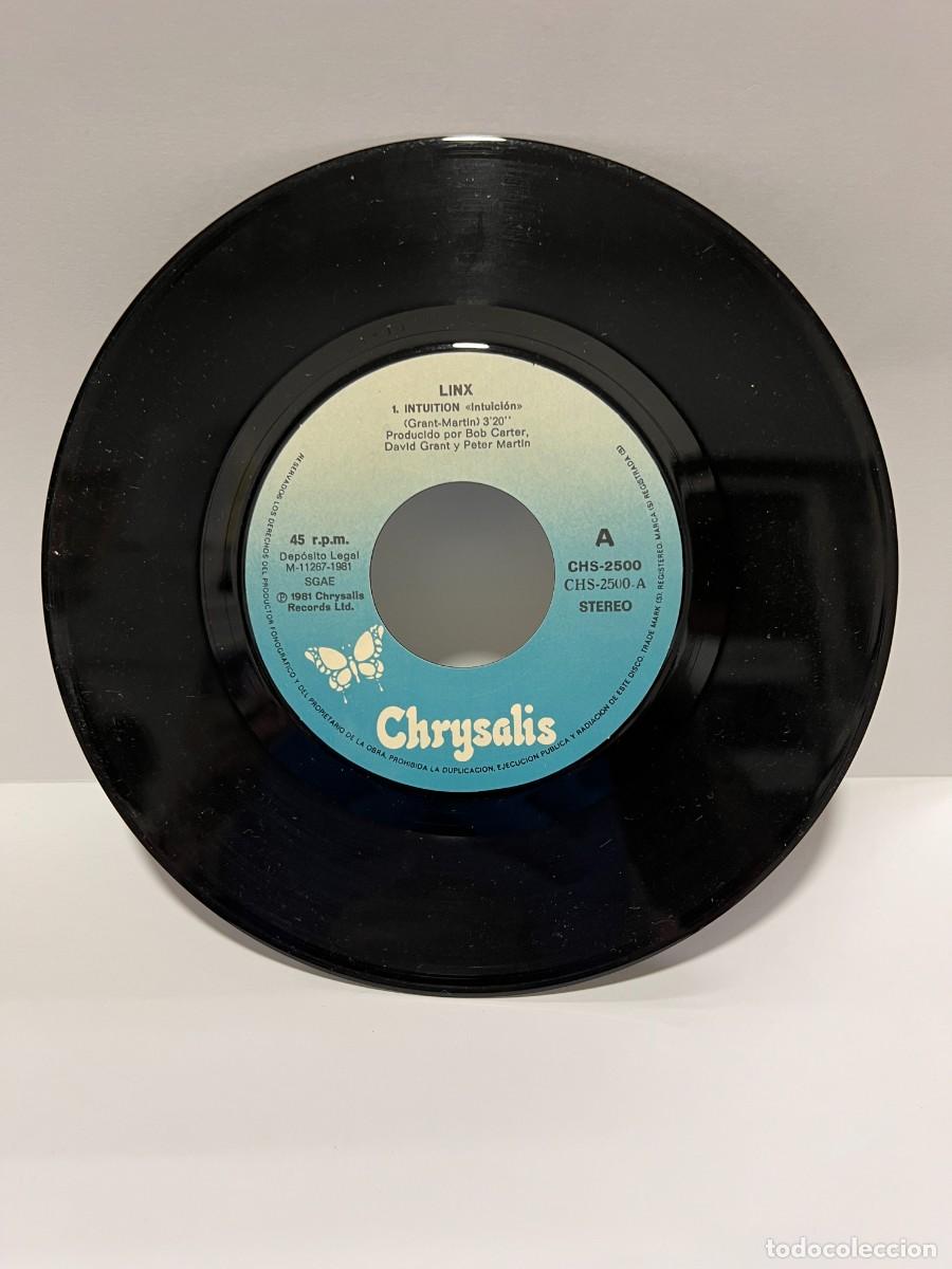Discos de vinilo: SINGLE - LINX - INTUITION - INTUICION - CHRYSALIS - MADRID 1981 - Foto 2