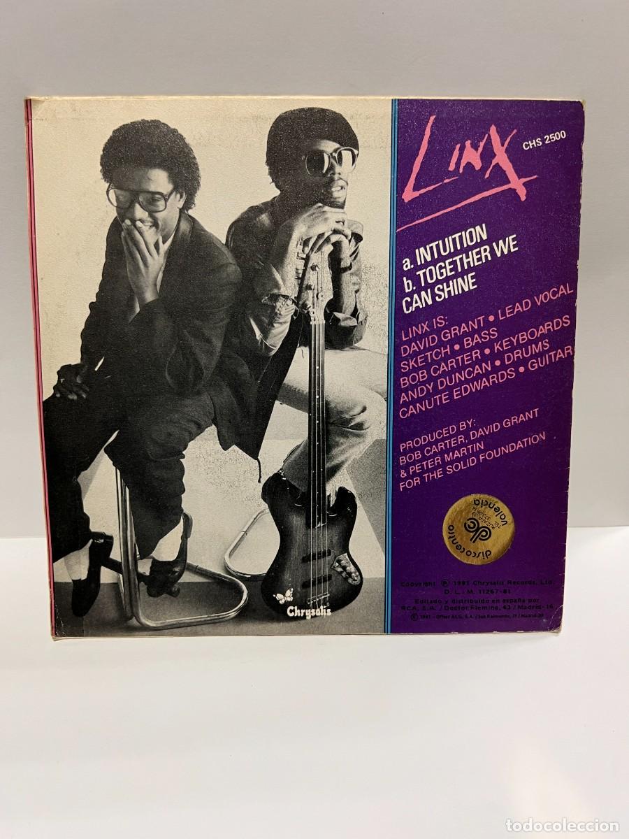 Discos de vinilo: SINGLE - LINX - INTUITION - INTUICION - CHRYSALIS - MADRID 1981 - Foto 4