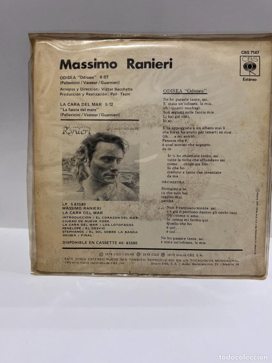 Discos de vinilo: SINGLE - MASSIMO RANIERI - ODISEA - CBS - MADRID 1979 - Foto 4