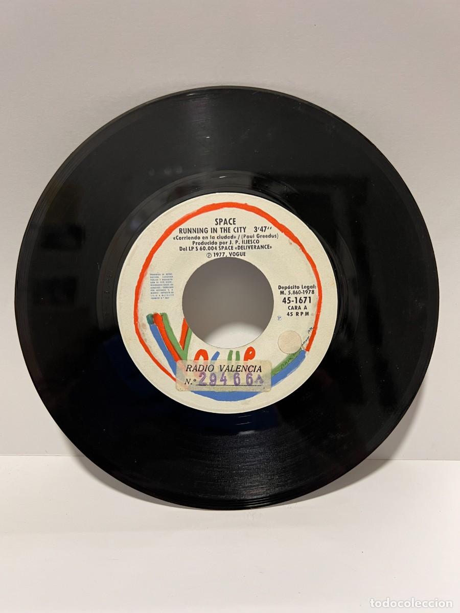 Discos de vinilo: SINGLE - SPACE - RUNNING IN THE CITY - MADRID 1978 - Foto 2