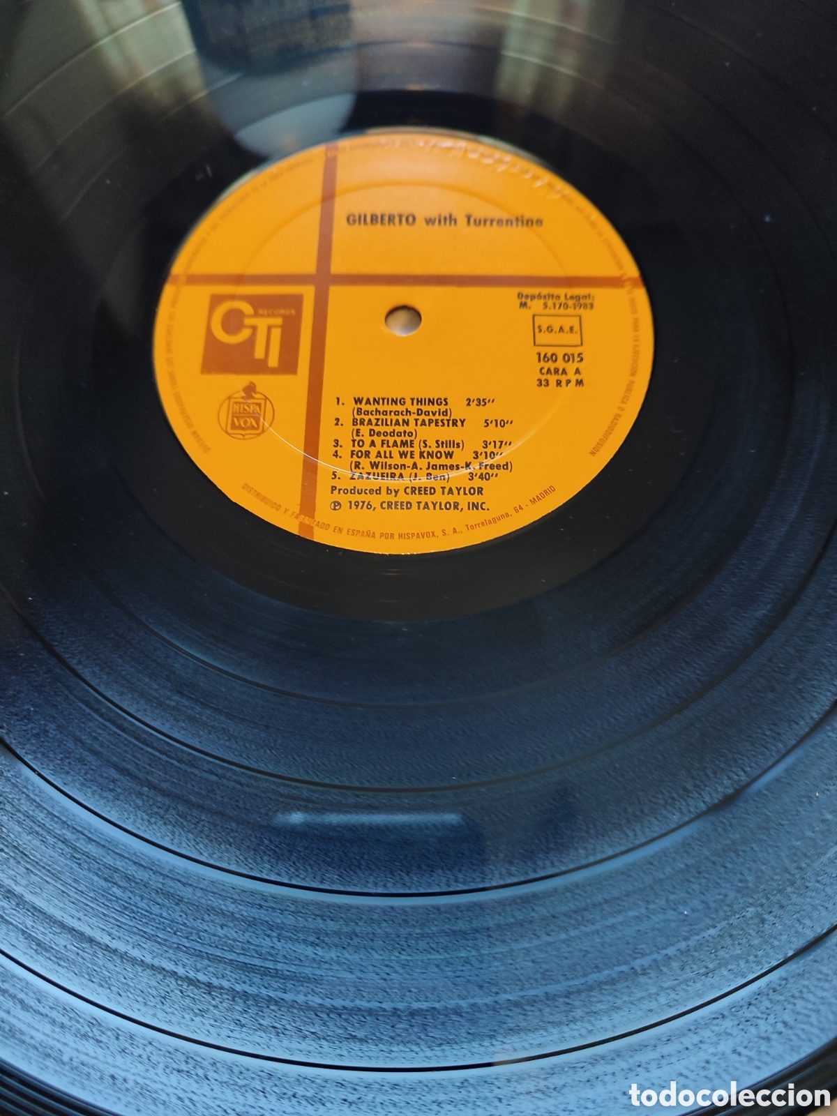 Discos de vinilo: Gilberto with Turrentine - Same - Foto 5