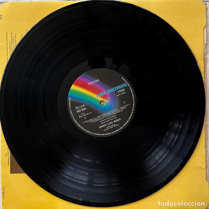 Discos de vinilo: VARIATIONS. LLOYD WEBBER. CON GARY MOORE. ROD ARGENT. JOHN MOLE. LP ORIGINAL UK CON FUNDA INTERIOR - Foto 3