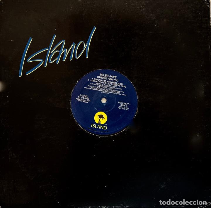 Discos de vinilo: MILES JAYE, STRONG FOR YOU. MAXI SINGLE 3 TEMAS - Foto 1