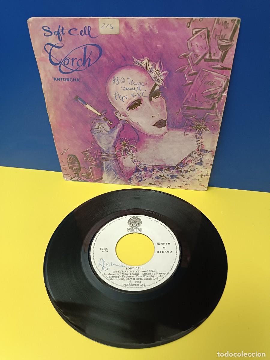 Discos de vinilo: SOFT CELL - TORCH / INSECURE ME - ANTORCHA - DISCO DE VINILO - SINGLE - Foto 1