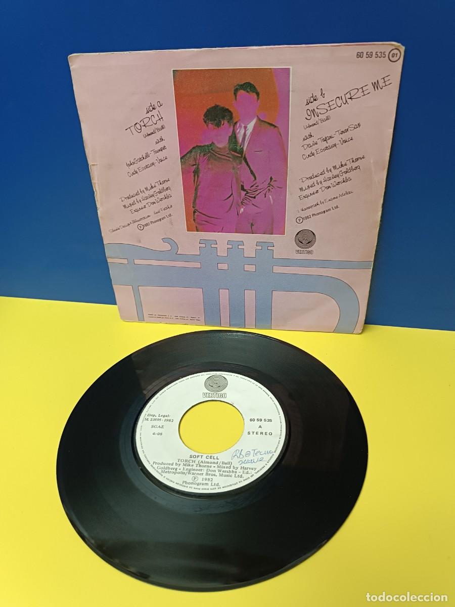 Discos de vinilo: SOFT CELL - TORCH / INSECURE ME - ANTORCHA - DISCO DE VINILO - SINGLE - Foto 2
