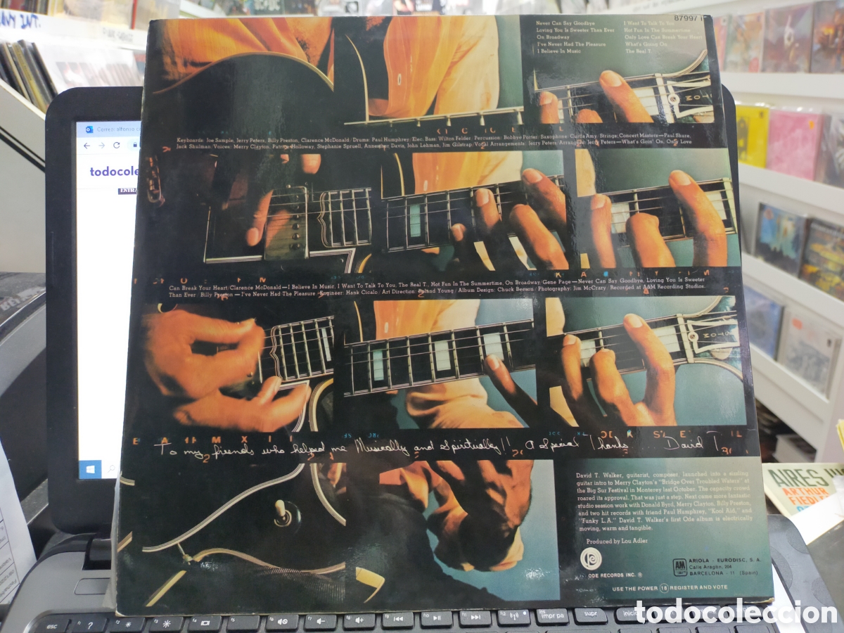 Discos de vinilo: David T. Walker lp Espa&ntilde;a 1975 - Foto 2