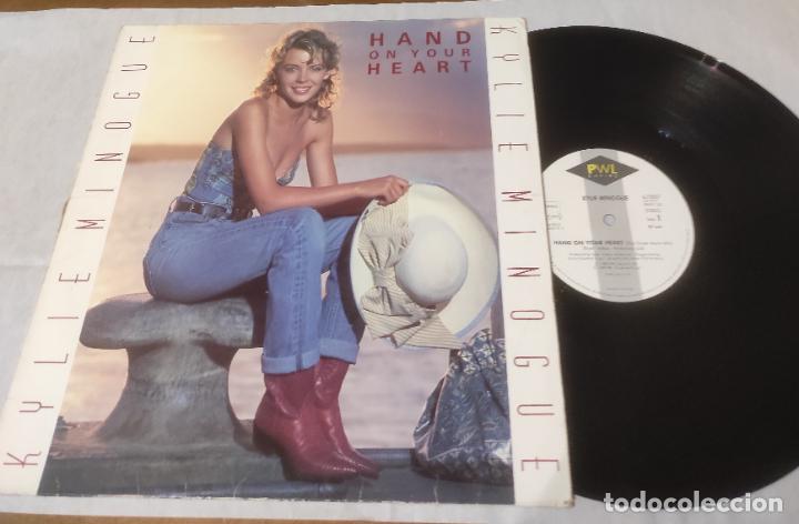 Discos de vinilo: KYLIE MINOGUE - HAND ON YOUR HEART - MAXI-1989-**