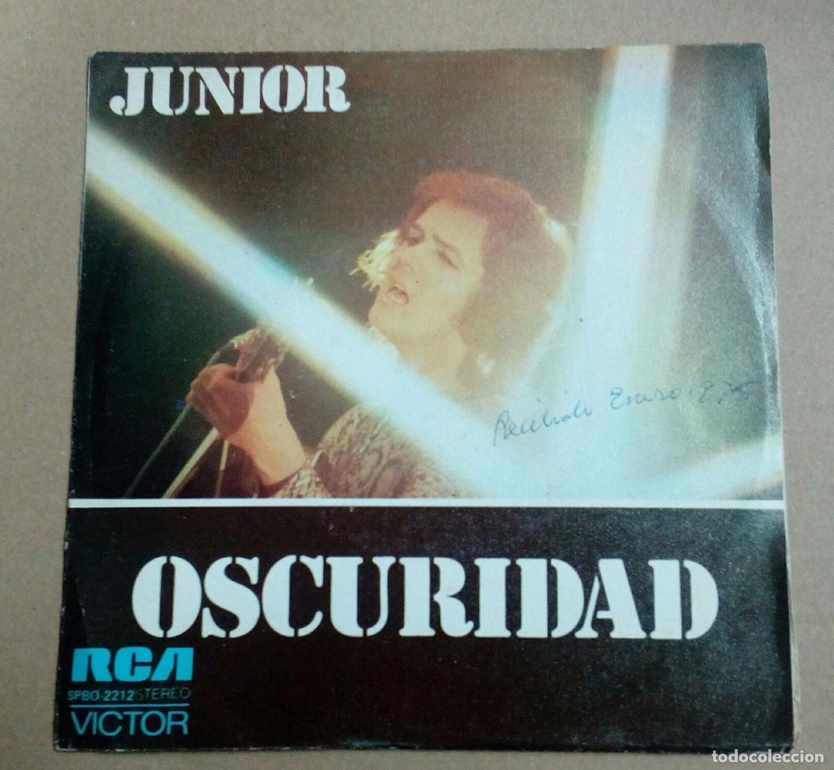 Discos de vinilo: JUNIOR - Oscuridad + Cuando salga el sol - single vinilo - Foto 1