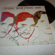 Discos de vinilo: MIGUEL BOSE - MILANO - MADRID..LP MUY RARO Y DIFICIL EDICION EN ITALIANO DE 1983 - FIRMADO EN ITALIA. Lote 399729199