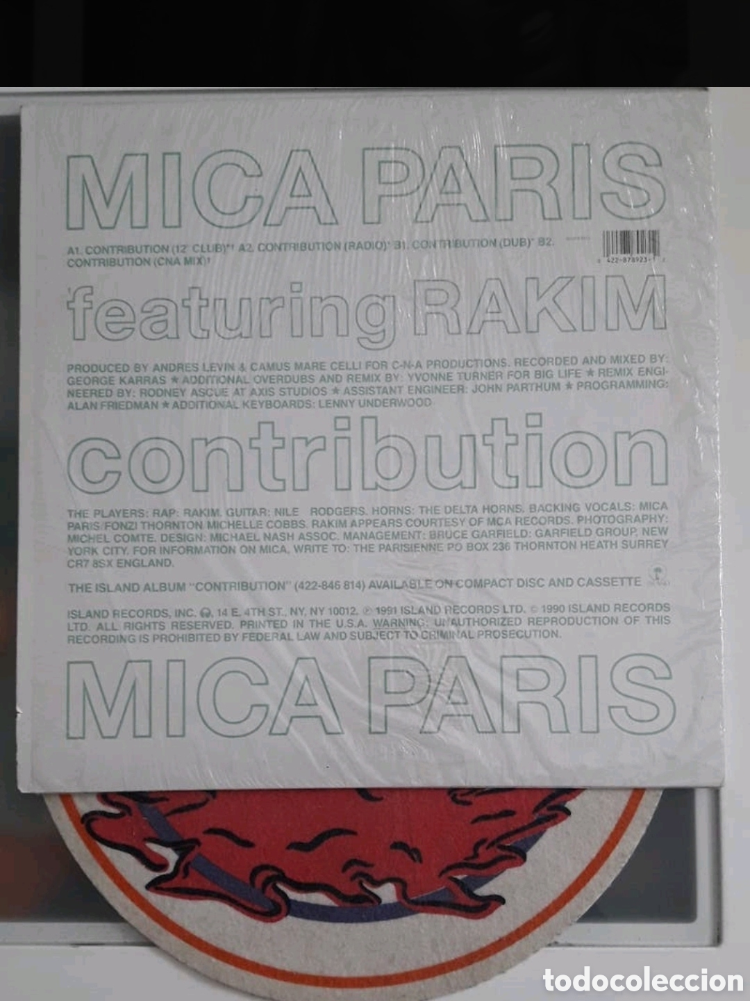 Discos de vinilo: Maxi single Mica Paris. Contribution - Foto 2