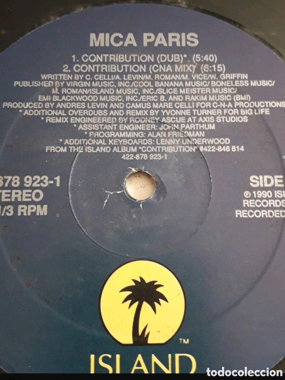 Discos de vinilo: Maxi single Mica Paris. Contribution - Foto 3