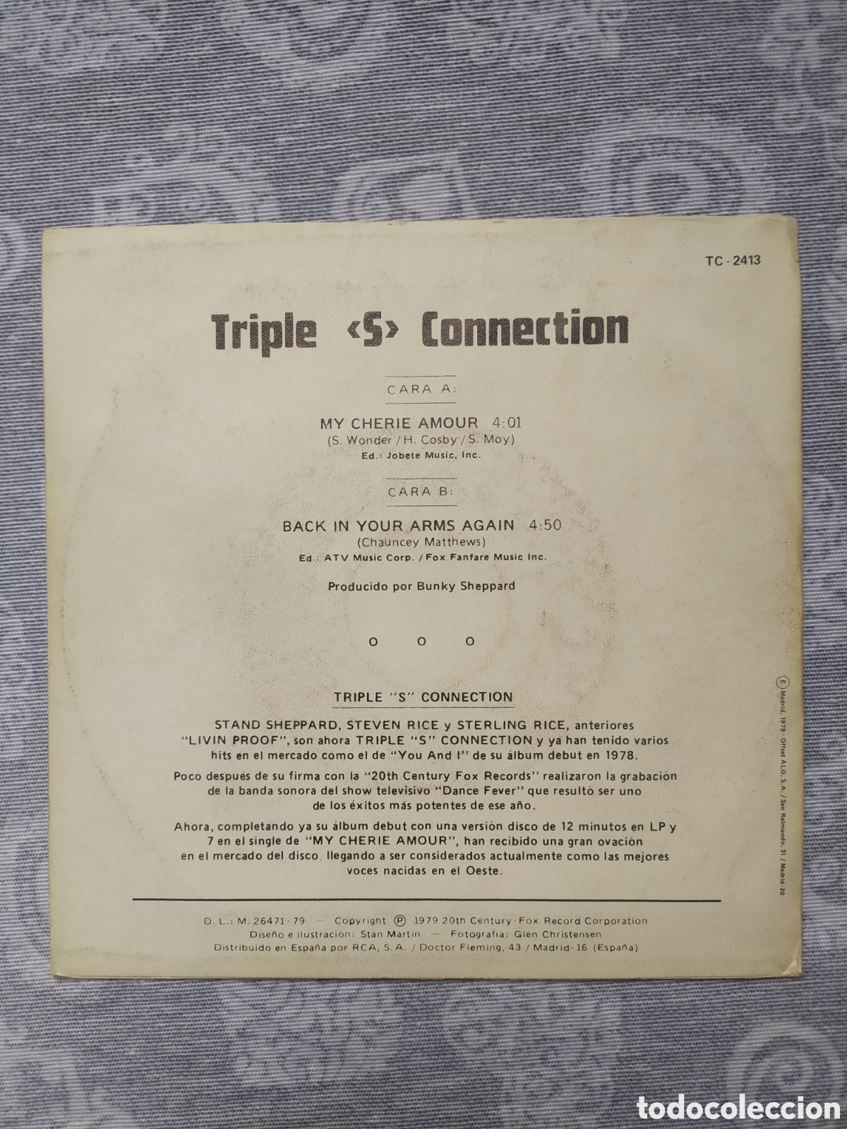 Discos de vinilo: Single Triple &rdquo;S&rdquo;. Connection / Back in yours arms again - Foto 2
