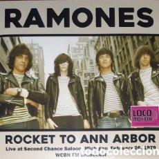 Discos de vinilo: RAMONES – ROCKET TO ANN ARBOR LIVE AT THE SECOND CHANCE SALOON, MICHIGAN. LP VINILO PRECINTADO.. Lote 399956354