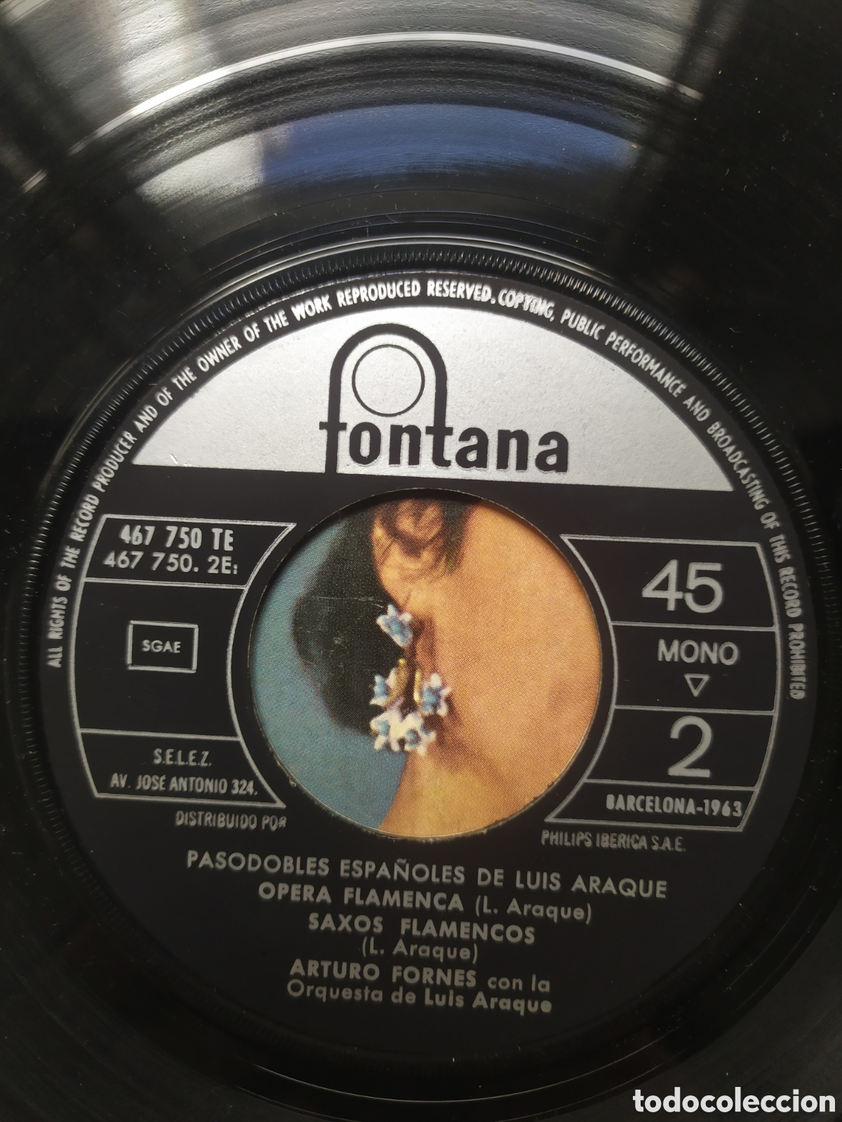 Discos de vinilo: Ep Pasodobles espa&ntilde;oles de Luis Araque - Foto 4