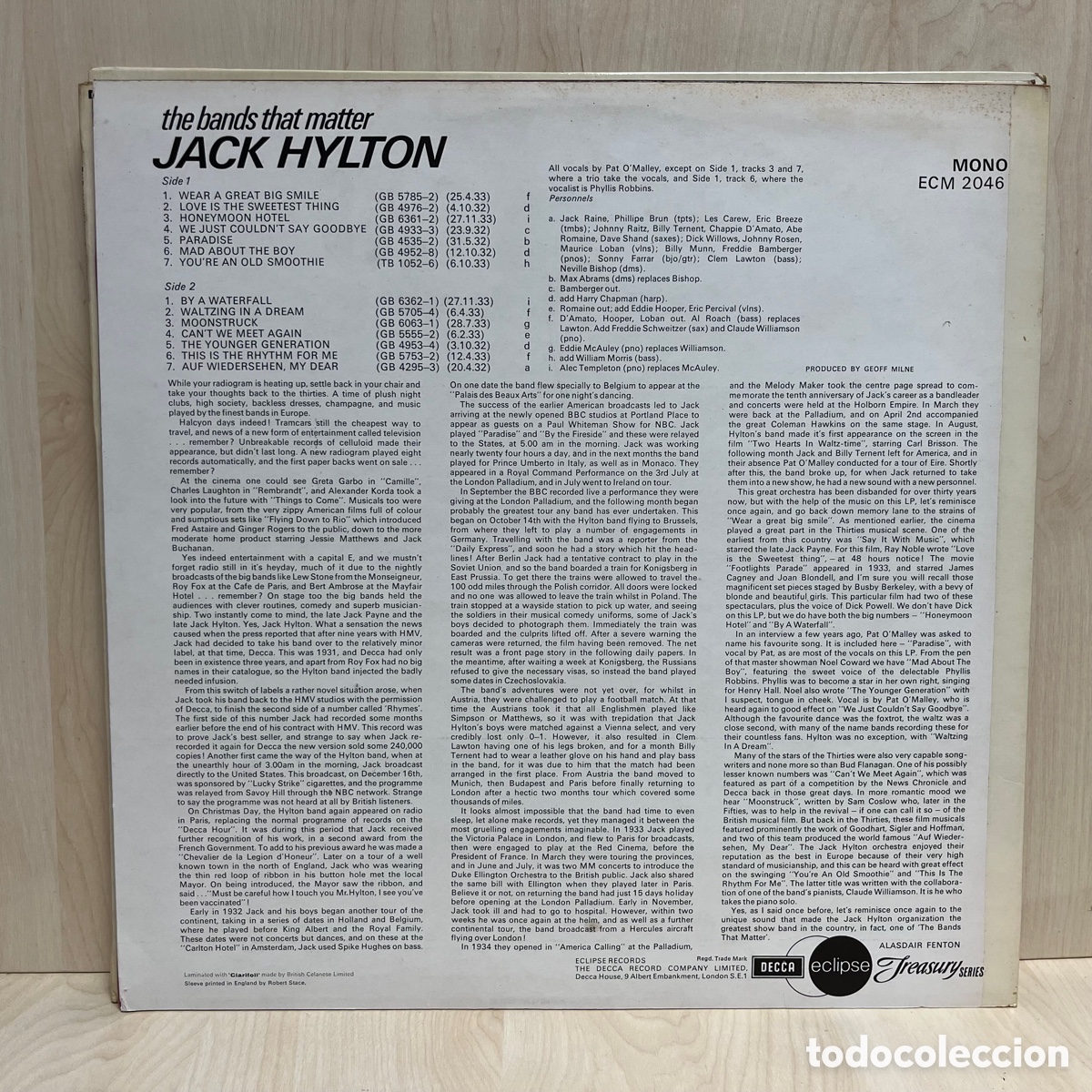 Discos de vinilo: Jack Hylton - The Bands That Matter (LP, Comp) - Foto 2