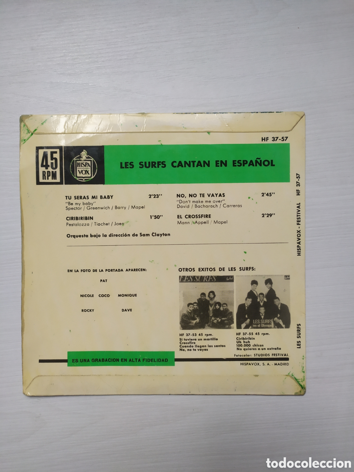 Discos de vinilo: Ep Les Surfs..! Cantan en Espa&ntilde;ol - Foto 2
