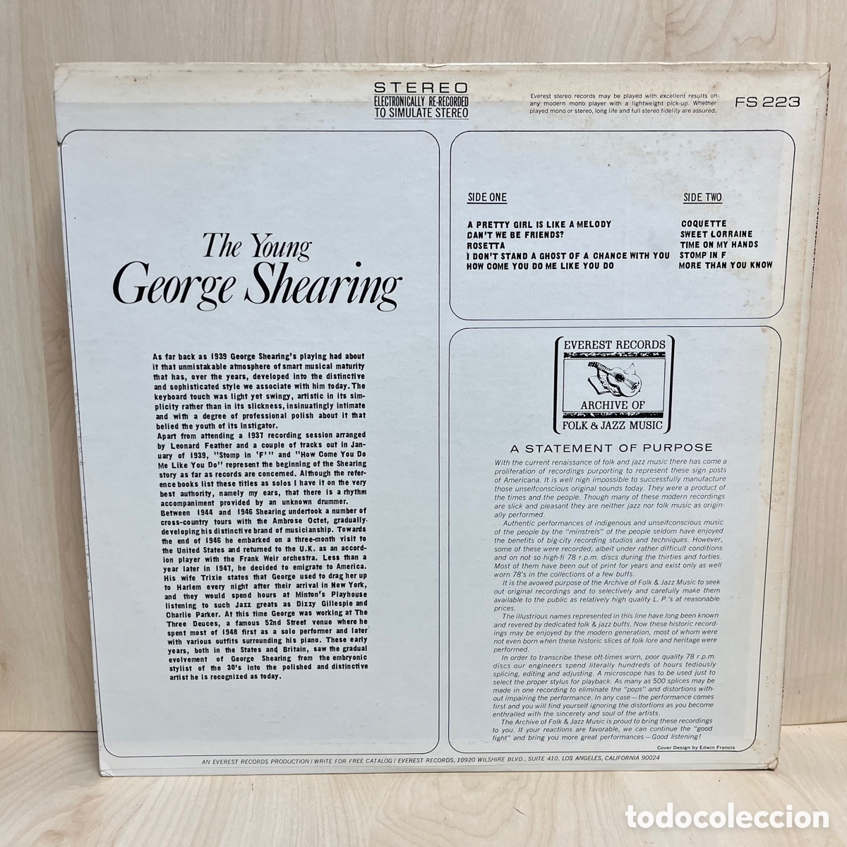 Discos de vinilo: George Shearing - The Young George Shearing (LP) - Foto 2