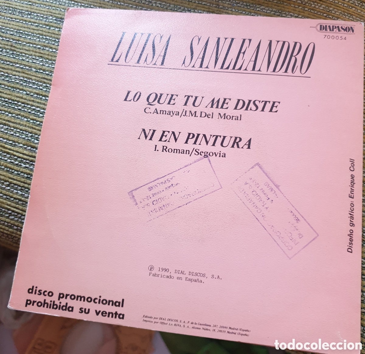Discos de vinilo: Luisa Sanleandro - lo que tu me diste - Foto 2