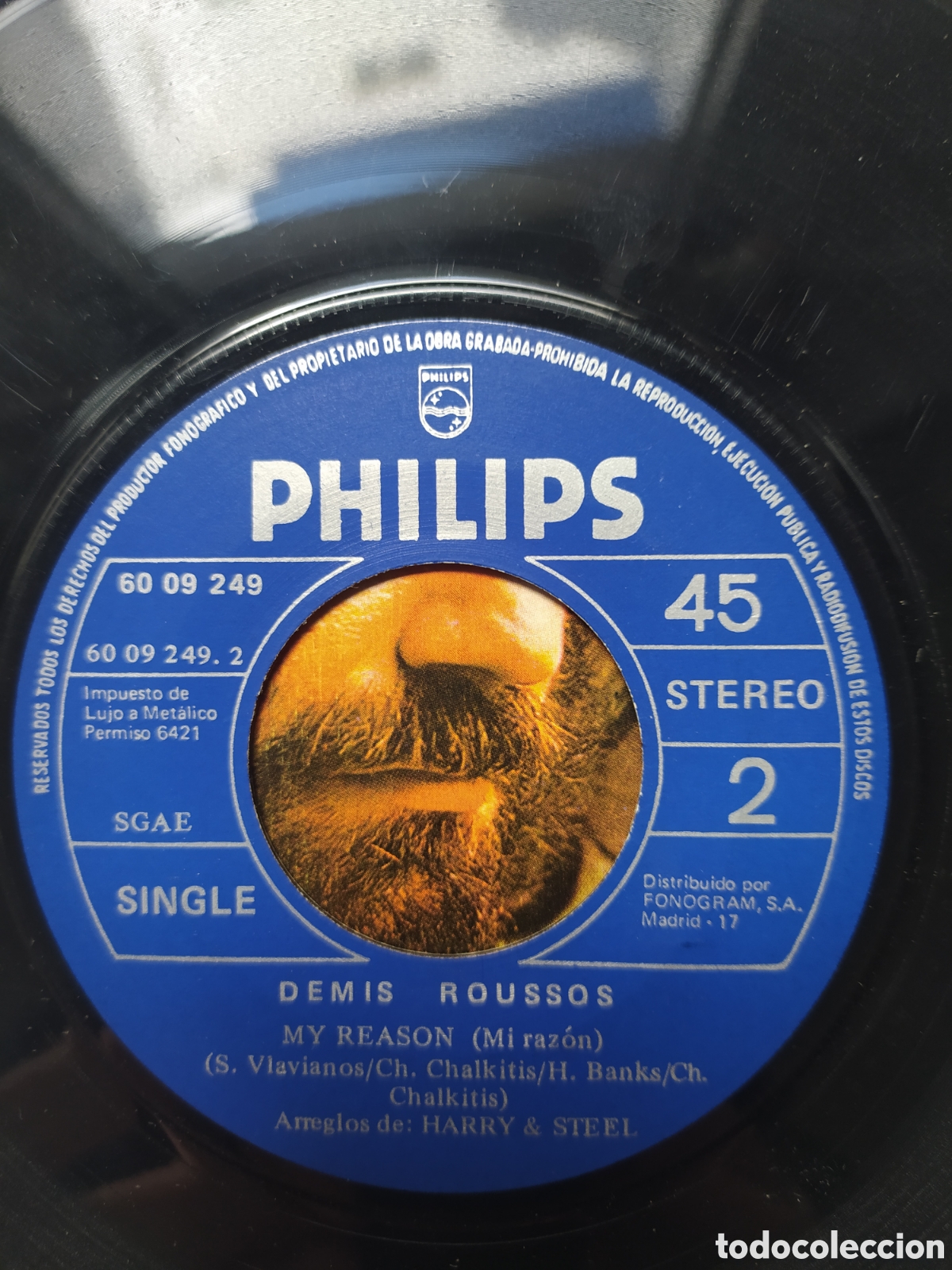 Discos de vinilo: Single Demis Roussos. When I am a kid / My reason - Foto 4