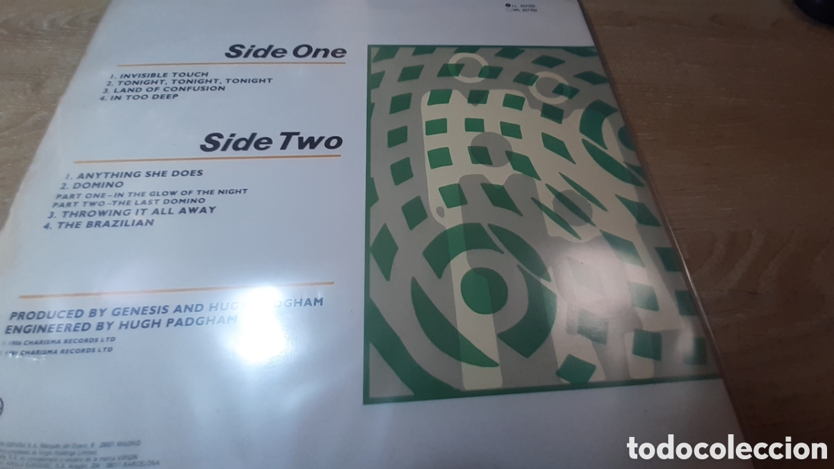 Discos de vinilo: GENESIS INVISIBLE TOUCH - Foto 2