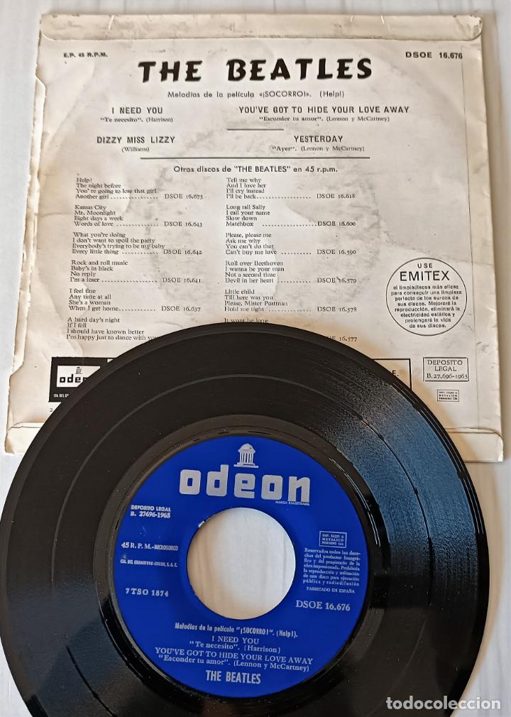 Discos de vinilo: THE BEATLES - I NEED YOU + 3 TEMAS ODEON - 1965 - Foto 2