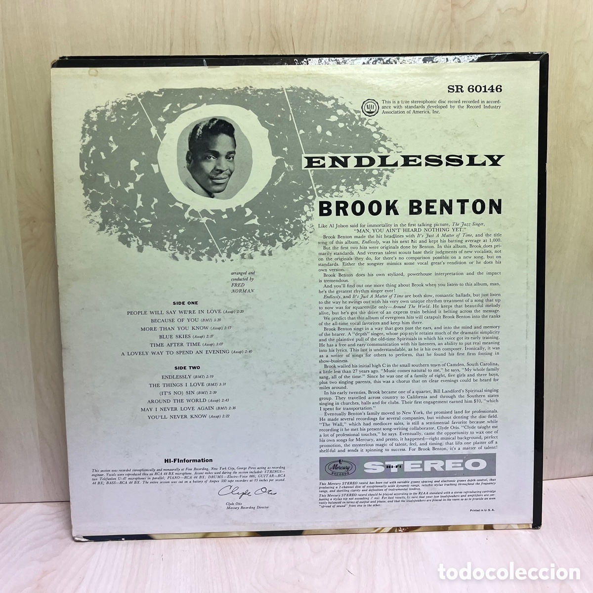 Discos de vinilo: Brook Benton - Endlessly (LP, Album) - Foto 2