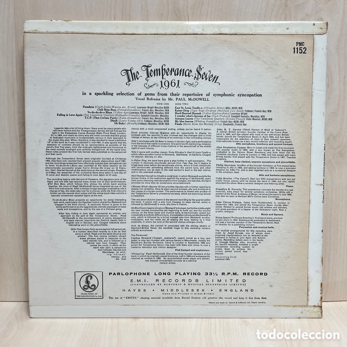 Discos de vinilo: The Temperance Seven - 1961 (LP, Mono) - Foto 2